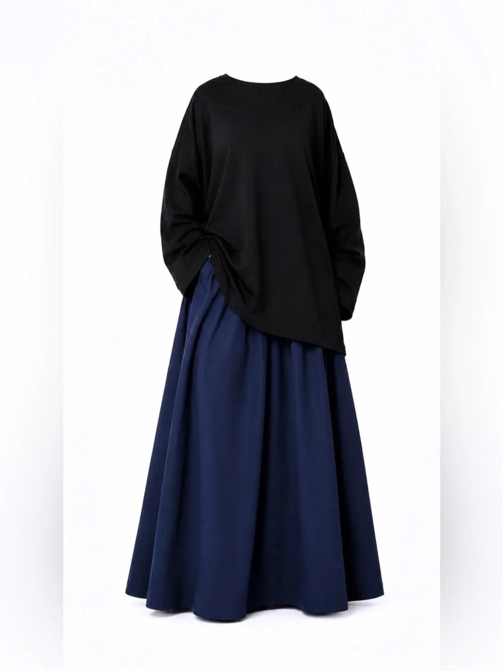 100% COTTON MAXI SKIRT | DOUBLE LAYER | MODEST A-LINE SKIRT WITH POCKETS